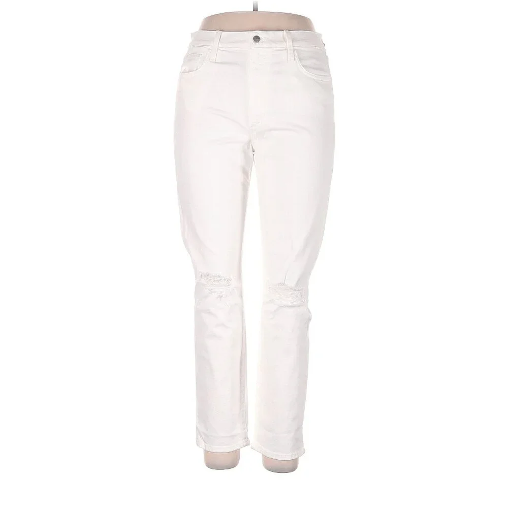 Joe's Jeans High Rise Ankle Vintage Stretch White Jeans Women Size 33 - Picture 1 of 16